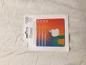 $100 worth of iTunes gift cards
