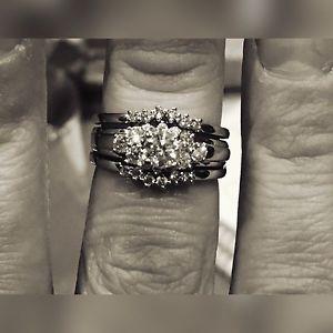 14 k White Gold & Diamond Wedding Ring Set