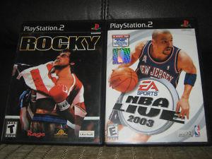 2 PS 2 Games: Rocky & EA Sports NBA Live 