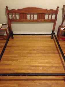Adjustable Queen size bed frame with headboard