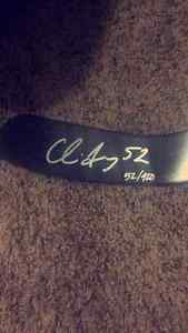 Autographed, serial numbered Chris Drury stick