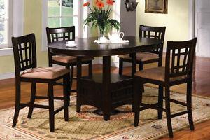 Dark Brown Oval/Round Bar/Country Height Dining Table (ONLY)