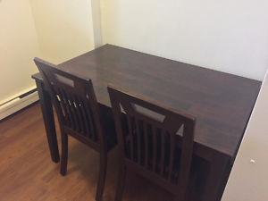 Dining table with 2 chairs