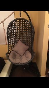 Hanging wicker chair or accent chair
