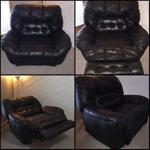 Leather Chair and a half recliner