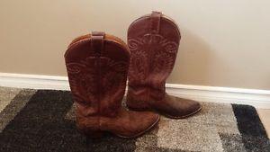 Men's Leather Cowboy Boots Size 8.5