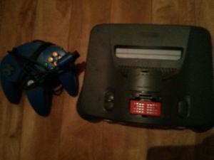 N64 with Expansion Pak & Blue Controller