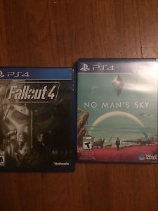 No mans sky and fallout 4 for PS4 swap or sell