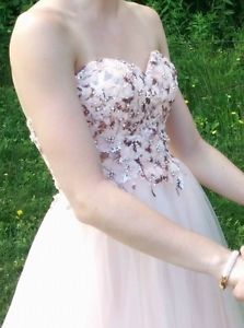 Peach prom dress