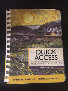 Quick Access reference for writers