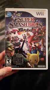 Super smash bro wii with box manual in excellent cond.