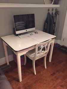 Vintage White Table & Desk Chair