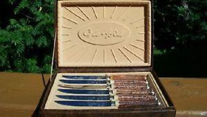 Vintage set of 6 GloHill Steak knives by Stagmaster England