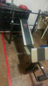 Work out bench and bar