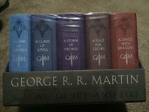 game of thrones leather collectors book set