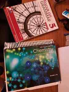 u of s textbooks(chem  + esl grammar)