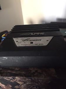 350 watt alpine amp and 10inch bazooka sub in box
