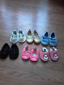 6 Pairs of baby girl shoes size 2