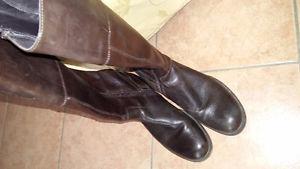 Aldo brown leather boots size 10
