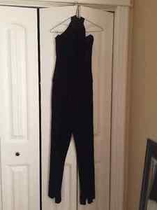 Black Velvet One-Piece Pant Suit
