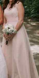 Blush bridesmaids dress