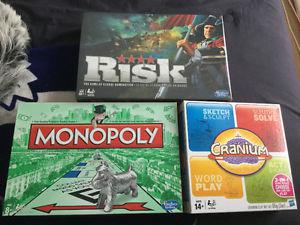 Brand new Risk, Monopoly & Cranium games