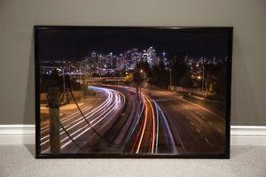 Calgary Downtown Cityscape Photo - Framed 24in x 36in