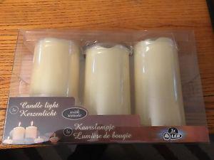 Candle lights led set of three with remote and battery New
