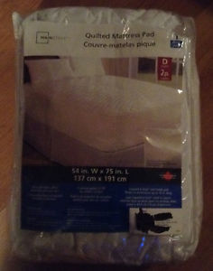 Double quilted mattress pad