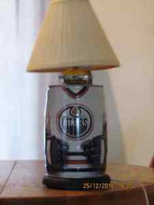 EDMONTON OILERS BEER KEG LAMP