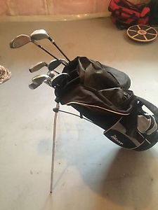 Golf clubs and bag