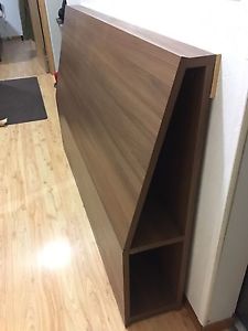 IKEA headboard with side shelves