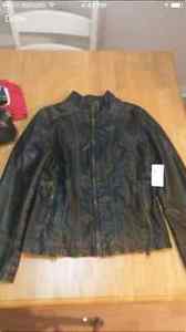 Ladies faux leather jacket