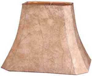 Rectangle Cut Corner Leather Look Lampshade