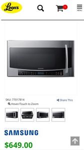 Samsung over the range microwave
