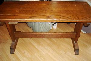 Solid Oak Trestle Table