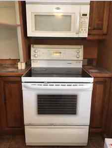 Stove and over the range microwave