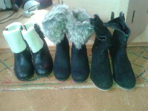THREE PAIRS OF BOOTS $10. EACH
