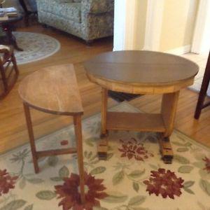 Two occasional wood tables