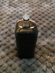 1/2 carat, yellow gold, solitaire diamond ring
