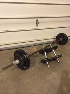 190lbs of plates and bars