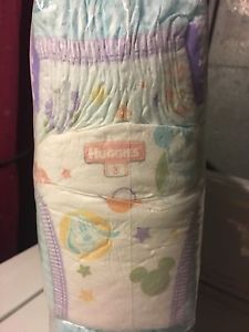 3 unopened 70 packs of size 3 Huggies diapers