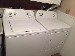 Amana washer and dryer pair like new
