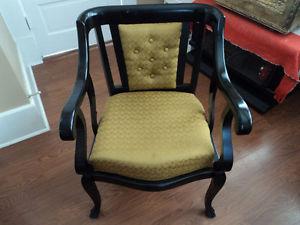Antique armchair black nice upholstery