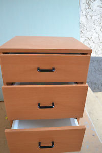 Brown 3 drawer Night or desk table