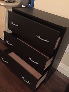 Brown 3 drawer wooden dresser