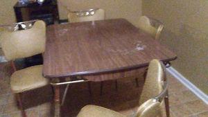 Chrome table and chairs