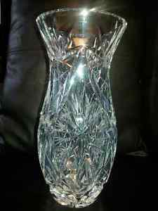 Crystal Vase 9" x 4 1/2"