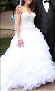 Eddie K Milano Couture Wedding dress PLUS Veil