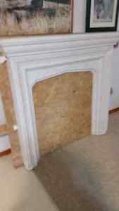 Free!!! Plaster fireplace mantle and mirror.
